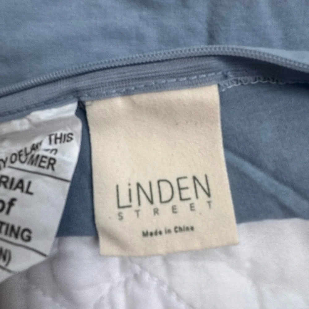 NWT Linden Street Coventry Blue and White Quilted Euro Sham